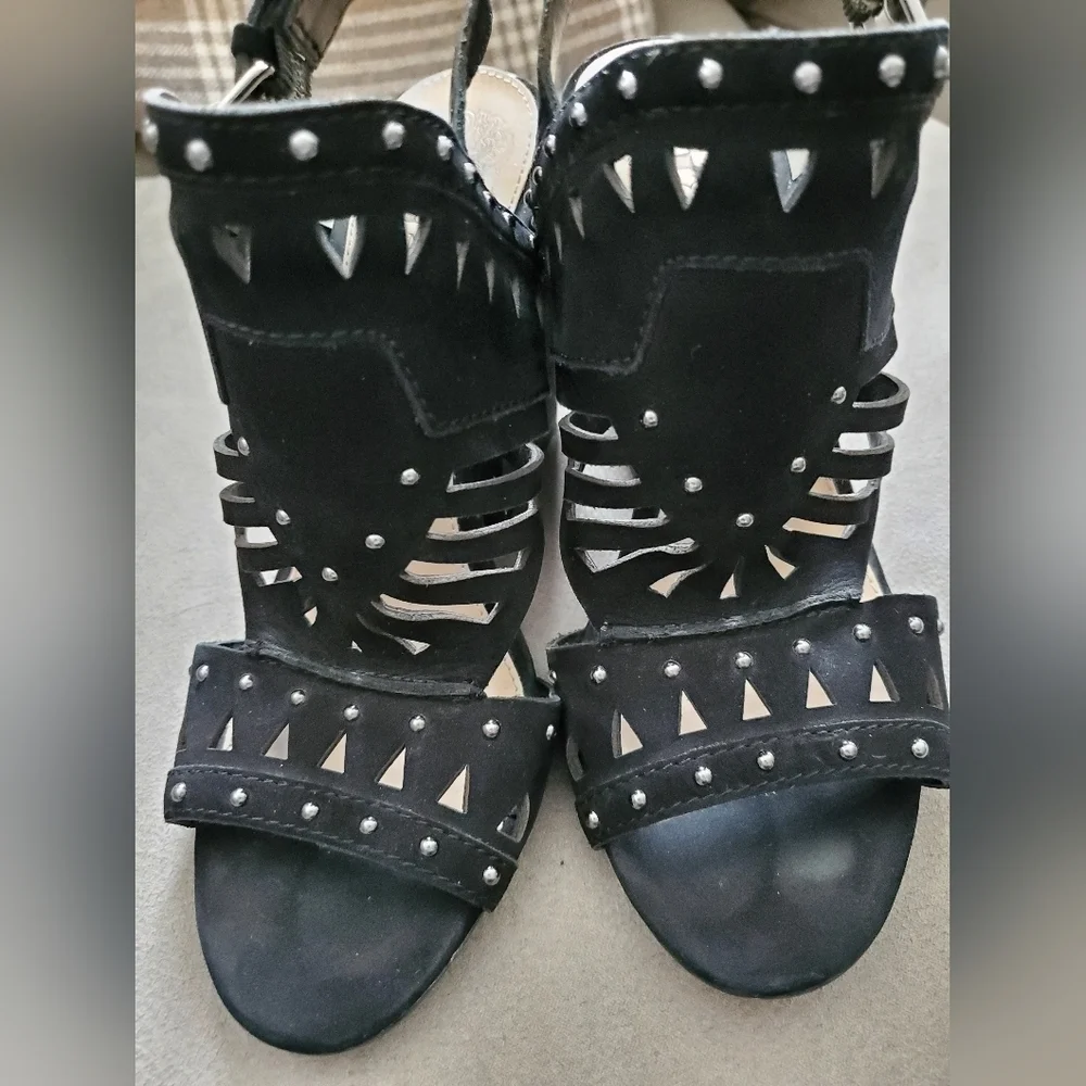 Vince Camuto Women's Smoke Show Black Reston Sandals 6M MSRP 129